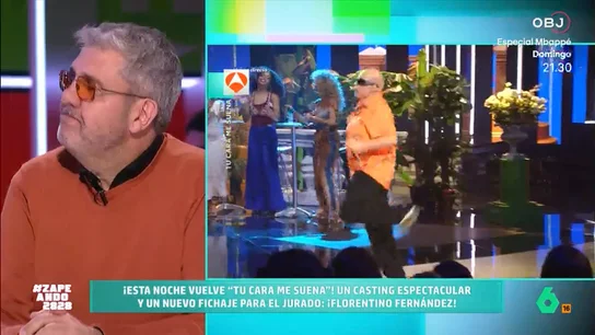 Florentino Fernández desvela a qué concursante de TCMS no dejaría cantar "ni en la ducha": "A Bertín Osborne" El cómico se estrena como jurado en la duodécima edición de 'Tu cara me suena' que se estrena esta noche. El humorista, además, participó como concursante en la tercera edición del mítico concurso de Antena 3.