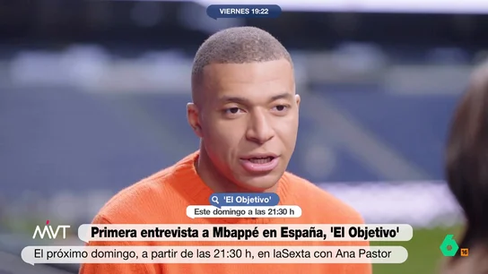Kylian Mbappé, durante su entrevista en El Objetivo Kylian Mbappé, durante su entrevista en El Objetivo
