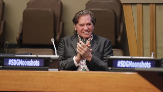 Val Kilmer, en la sede de la ONU en Nueva York en 2019 Val Kilmer, en la sede de la ONU en Nueva York en 2019