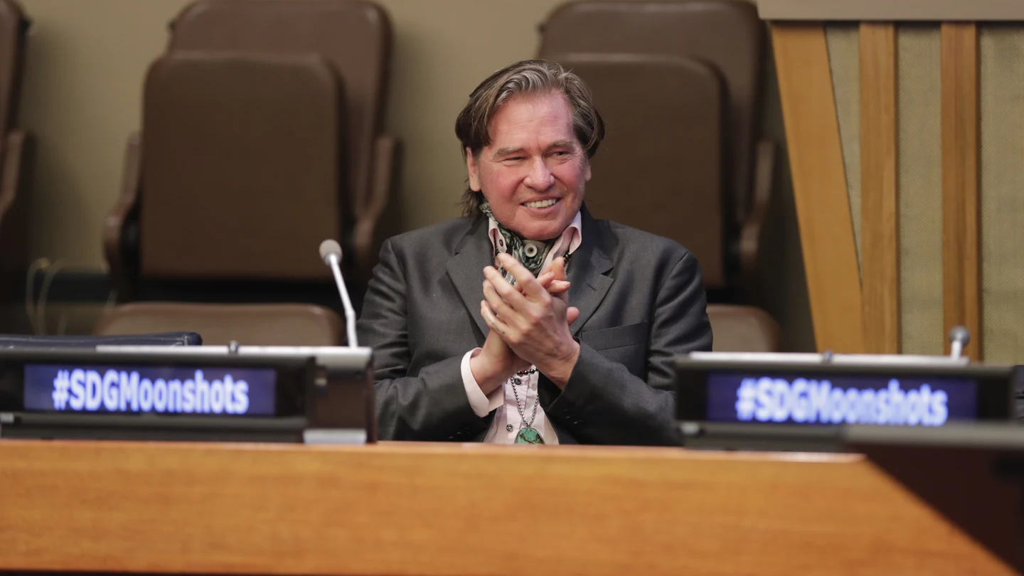 Val Kilmer, en la sede de la ONU en Nueva York en 2019 Val Kilmer, en la sede de la ONU en Nueva York en 2019