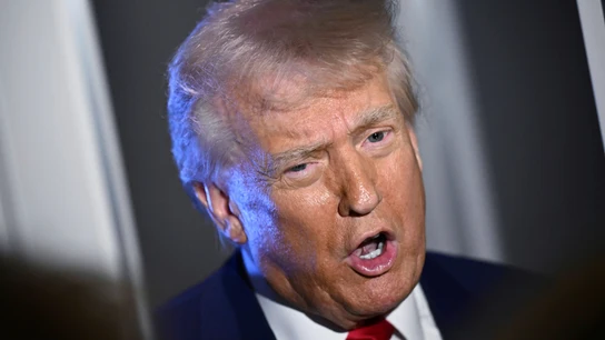 El presidente de EEUU, Donald Trump, a bordo del Air Force One El presidente de EEUU, Donald Trump, a bordo del Air Force One