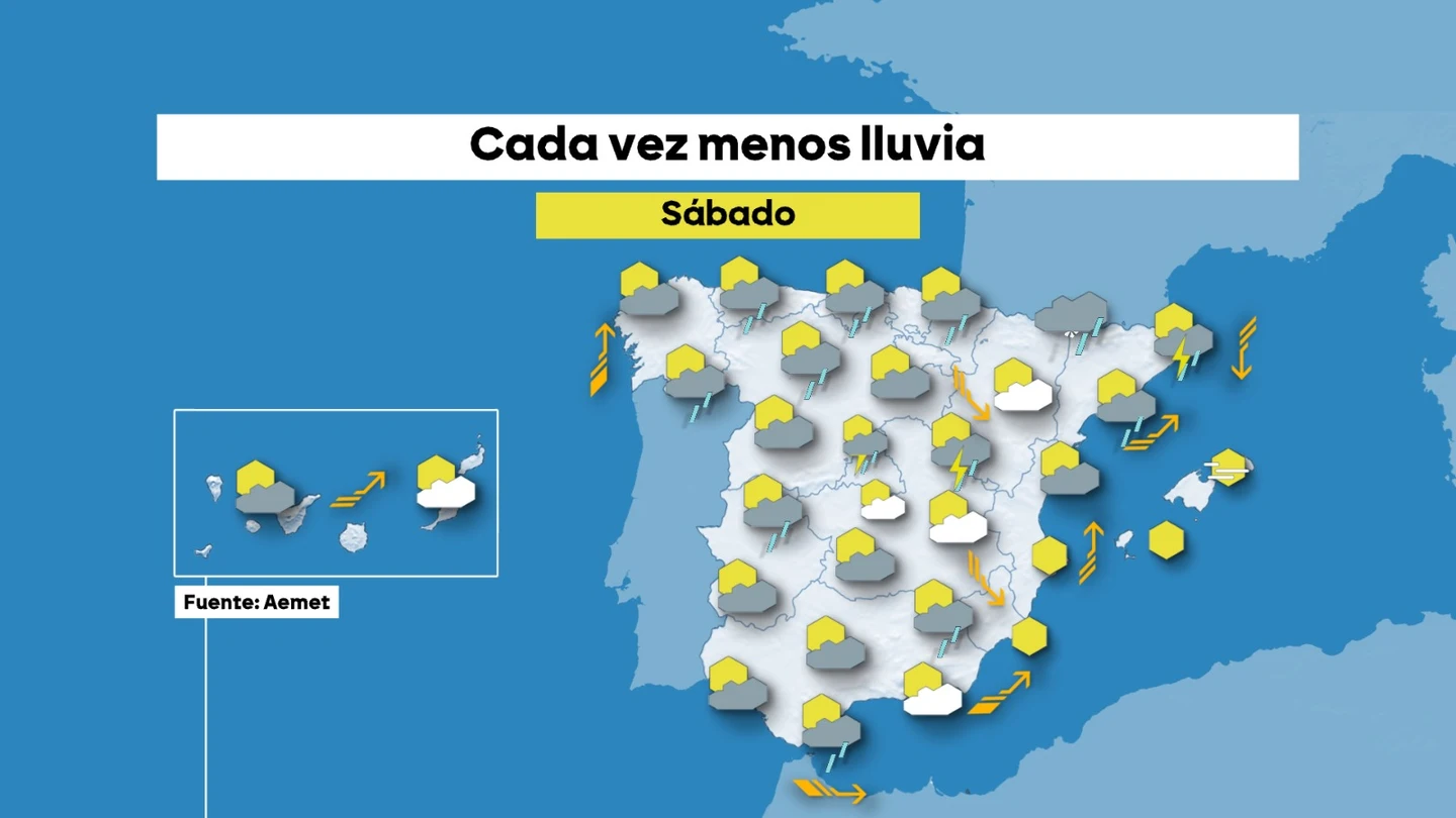 La borrasca Nuria se aleja de la península aunque dejará precipitaciones leves durante todo el fin de semana La borrasca Nuria se aleja de la península aunque dejará precipitaciones leves durante todo el fin de semana