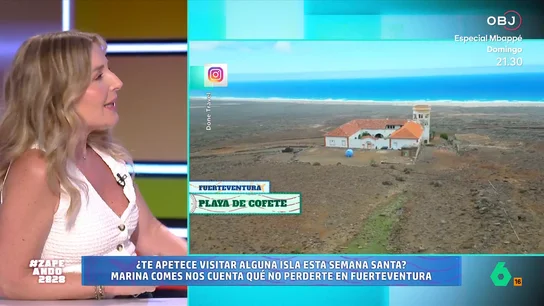 Marina Comes recomienda qué ver en Fuerteventura: de playas y pueblos idílicos hasta una mansión con leyenda nazi Marina Comes, exitosa influencer de viajes, visita Zapeando para sugerir auténticos planazos para nuestras próximas vacaciones. En este vídeo, explica tres visitas imprescindibles si el destino es Fuerteventura.