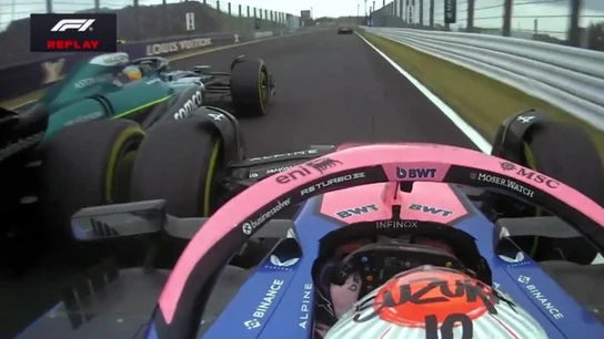 El adelantamiento de Fernando Alonso sobre Pierre Gasly en Japón El adelantamiento de Fernando Alonso sobre Pierre Gasly en Japón