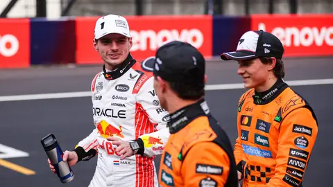 Max Verstappen, Oscar Piastri y Lando Norris tras el GP de Japón Max Verstappen, Oscar Piastri y Lando Norris tras el GP de Japón
