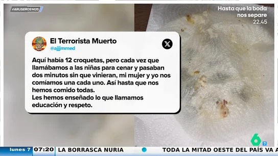 La "lección de vida" de unos padres a sus hijas: "Nos hemos comido todas las croquetas" La "lección de vida" de unos padres a sus hijas: "Nos hemos comido todas las croquetas"