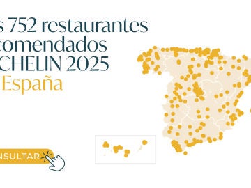 Mapa restaurantes recomendados Michelin 2025