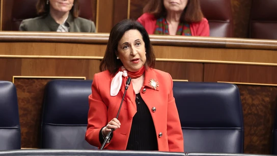 La ministra de Defensa, Margarita Robles, interviene durante una sesión de control al Gobierno La ministra de Defensa, Margarita Robles, interviene durante una sesión de control al Gobierno