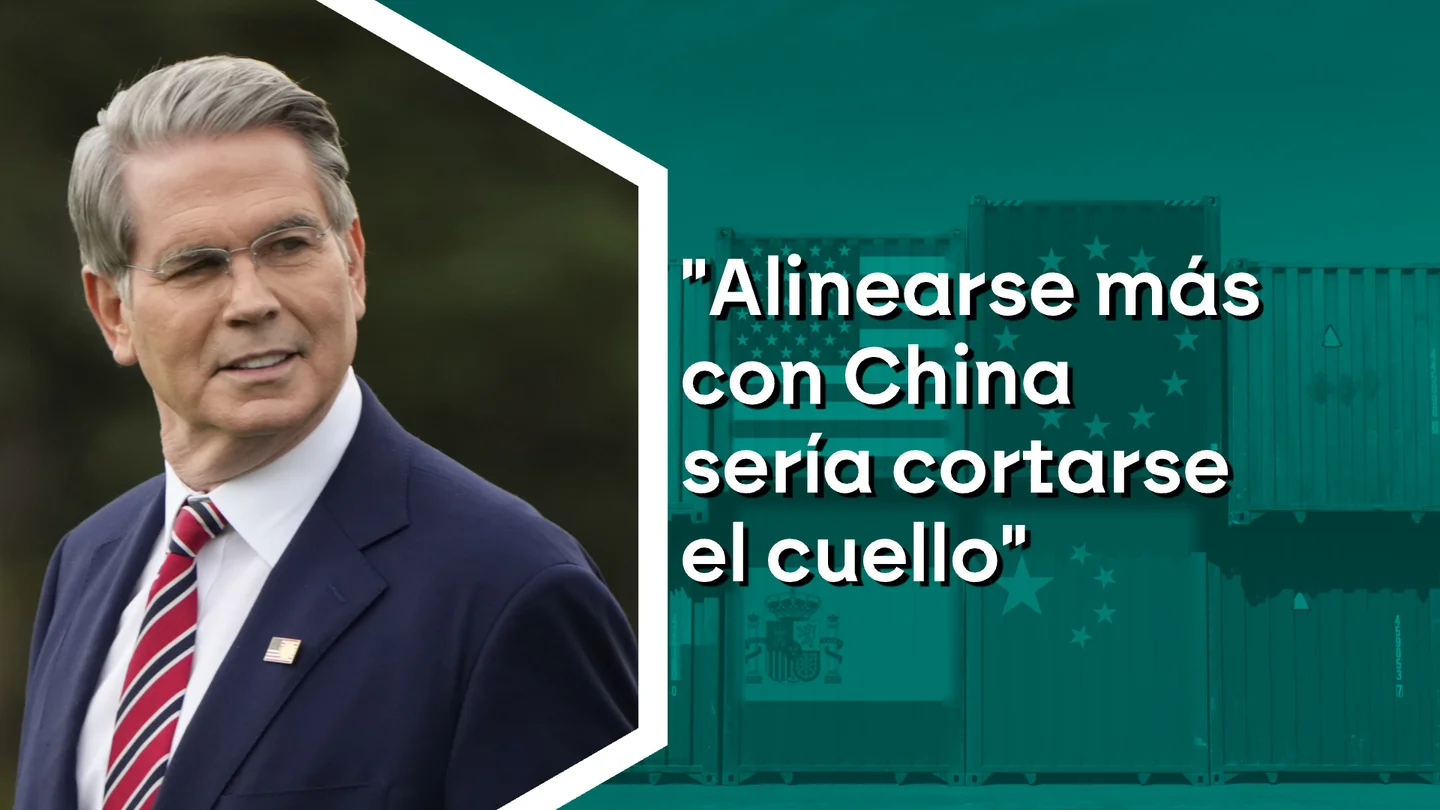 El secretario del Tesoro de EEUU critica el acercamiento de España a China: "Sería como cortarse el cuello" El secretario del Tesoro de EEUU critica el acercamiento de España a China: "Sería como cortarse el cuello"