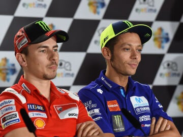 Jorge Lorenzo y Valentino Rossi