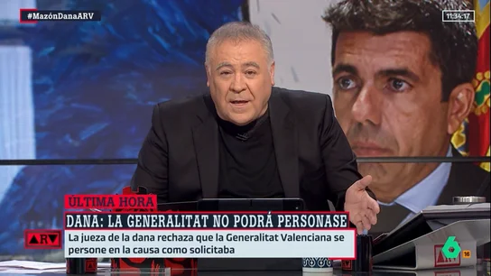 Ferreras tacha de "caradura" a Mazón: "¿Quiere personarse como perjudicado?" Ferreras tacha de "caradura" a Mazón: "¿Quiere personarse como perjudicado?"