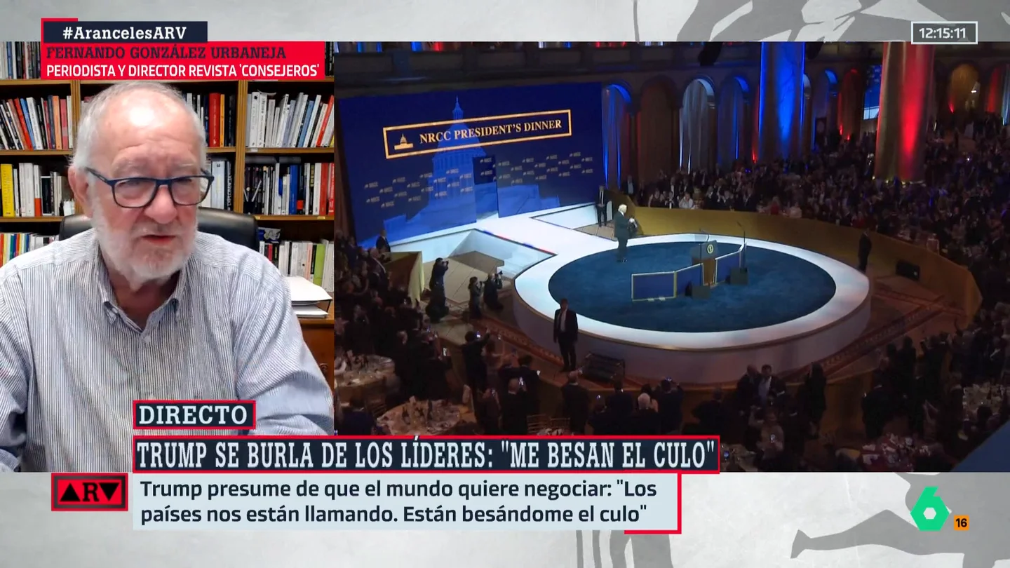 Urbaneja responde a Trump y le tacha de "grosero": "Su culo tiene un interés irrelevante" Urbaneja responde a Trump y le tacha de "grosero": "Su culo tiene un interés irrelevante"