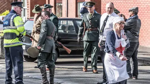 Recreación histórica en recuerdo del Easter Rising (el Alzamiento de Pascua) Recreación histórica en recuerdo del Easter Rising (el Alzamiento de Pascua)