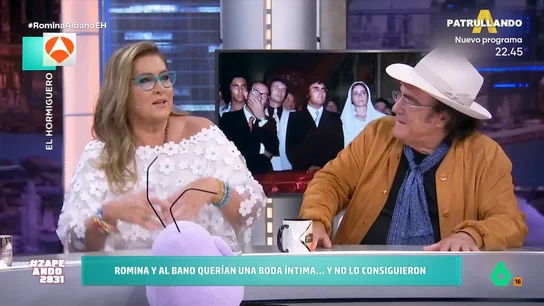 Romina Power cuenta en 'El Hormiguero' cómo fue su boda con Al Bano: "Toda la iglesia, la plaza y la calle gritó '¡sí!'" El dúo musical italiano comenzó su relación en los años 60 y su boda causó furor en Sicilia, el lugar que escogieron para contraer matrimonio. Descubre la anécdota en el vídeo principal.