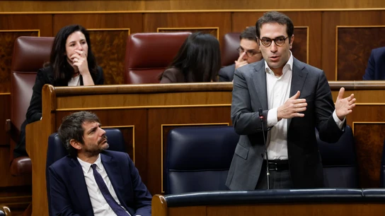 El ministro de Economía, Carlos Cuerpo, durante la sesión de control al Gobierno El ministro de Economía, Carlos Cuerpo, durante la sesión de control al Gobierno
