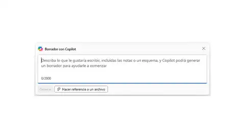 Así es el interfaz de copilot en Word Así es el interfaz de copilot en Word