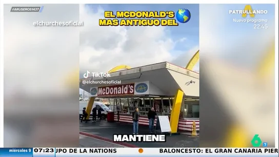 Un español visita el McDonald's más antiguo del mundo en Los Ángeles: "Mantiene el diseño clásico y su antigua mascota, Speedee" Un español visita el McDonald's más antiguo del mundo en Los Ángeles: "Mantiene el diseño clásico y su antigua mascota, Speedee"