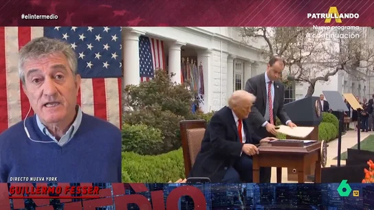 Guillermo Fesser, muy claro tras la pausa de los aranceles: "Trump se ha cagado ante la respuesta negativa de los mercados" El corresponsal indica que el presidente estadounidense quiere mantener "su imagen de cowboy" y, por ello, ha decidido mantener su "órdago" a China. Pero, tiene claro que ese país "no va a ceder ni un milímetro".