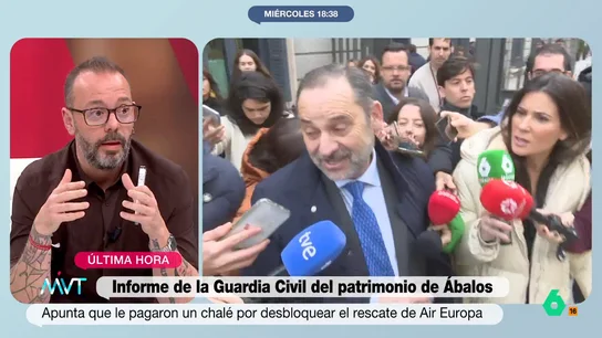 Maestre, sobre el expediente a la exnovia de Ábalos por no ir a trabajar: "Hay quien lo hace bien aunque por encima haya sinvergüenzas" Más Vale Tarde analiza el informe de la UCO que desvela que Ábalos 'enchufó' a otra de sus novias, Claudia Montes, en una empresa dependiente de Transportes. Su director, sin embargo, le abrió un expediente para despedirla por no ir a trabajar.