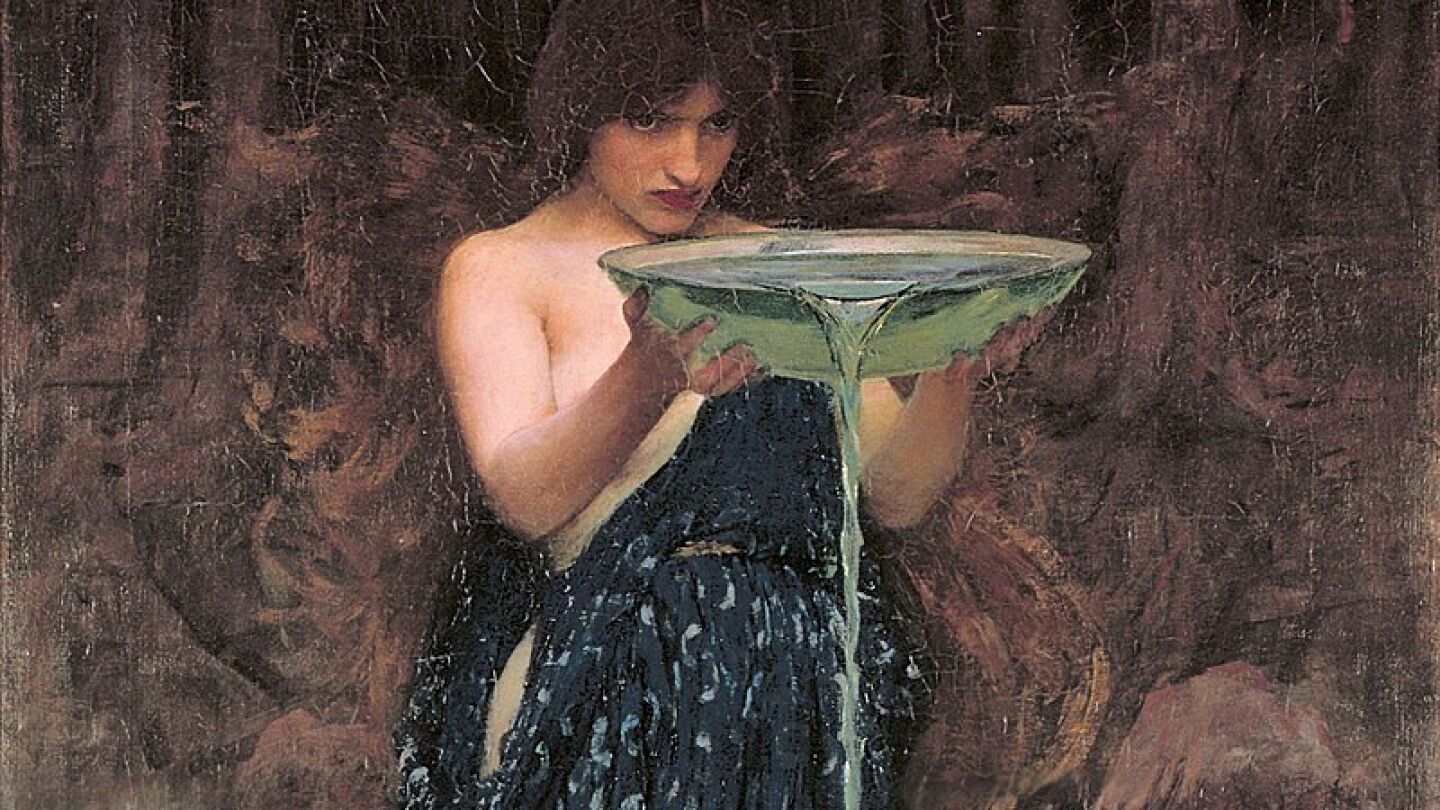'Circe Invidiosa', pintura de John William Waterhouse (1892) 'Circe Invidiosa', pintura de John William Waterhouse (1892)