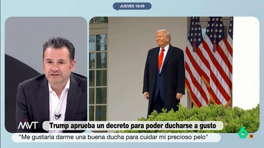 Iñaki López, sobre Trump tras firmar un decreto para aumentar la presión de las duchas: "Kim Jong-un se muestra con más institucionalidad, es más serio" Iñaki López, sobre Trump tras firmar un decreto para aumentar la presión de las duchas: "Kim Jong-un se muestra con más institucionalidad, es más serio"