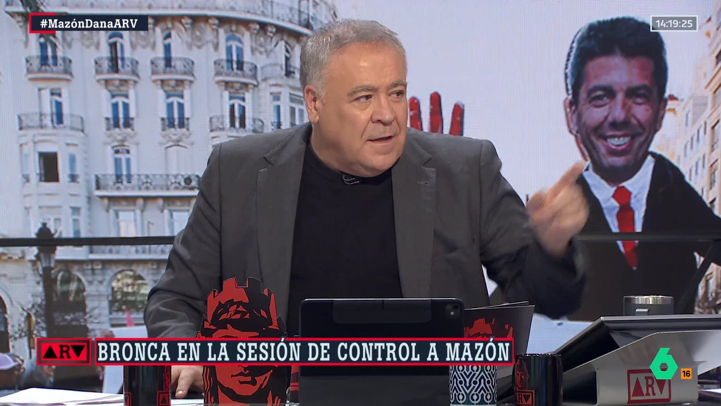 Ferreras, tras ver cómo Mazón se compara con Ximo Puig: "Es impresionante su pérdida del sentido de la realidad" Ferreras, tras ver cómo Mazón se compara con Ximo Puig: "Es impresionante su pérdida del sentido de la realidad"
