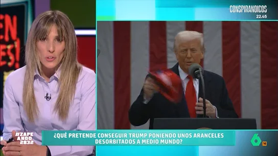 ¿Qué pretende Donald Trump con los aranceles? La periodista Natalia Hernández lo explica en Zapeando La experta en economía indica que los aranceles "son un impuesto que los productos de países extranjeros deben pagar para entrar a un país y terminar vendiéndose ahí". Como apunta, la decisión de Trump ha tenido un efecto muy dañino.
