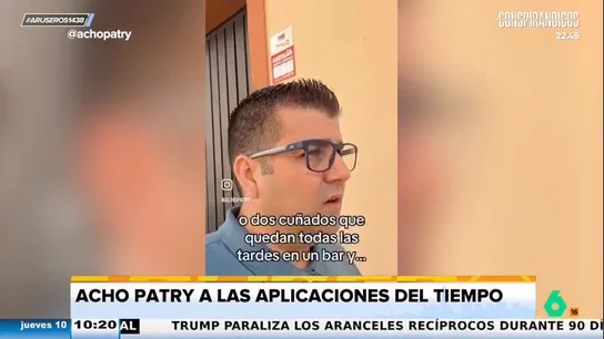 Un cómico carga contra las aplicaciones del tiempo: "Es uno de los trabajos menos exigentes del mundo" Un cómico carga contra las aplicaciones del tiempo: "Es uno de los trabajos menos exigentes del mundo"
