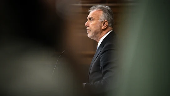 El ministro de Política Territorial, Ángel Víctor Torres, durante su intervención en una sesión plenaria El ministro de Política Territorial, Ángel Víctor Torres, durante su intervención en una sesión plenaria