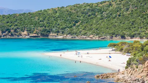 Playa de Tuerredda, en Cerdeña Playa de Tuerredda, en Cerdeña