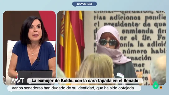 Bea de Vicente "entiende" que la exmujer de Koldo "se tape y no hable" en el Senado: "El viento no le sopla de cara" Más Vale Tarde analiza la surrealista imagen en la comisión del Senado sobre el 'caso Koldo', donde la exmujer de la que fuera mano derecha de Ábalos aparecía con la cara tapada por una pashmina y unas gafas de sol.