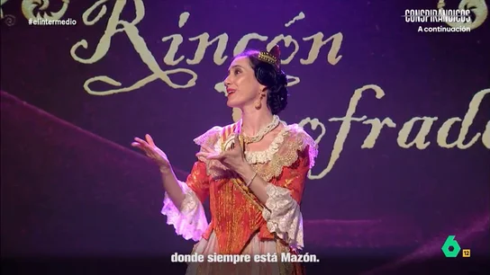 Cristina Gallego dedica un cantar levantino al paso de Mazón: "De urgencia, no busques en el CECOPI, él está en la mesa dos" La 'Fallera Mayor' dedica al 'santísimo' una canción. "No es para menos", afirma Wyoming, "este año ha sido más de fallos que de fallas".