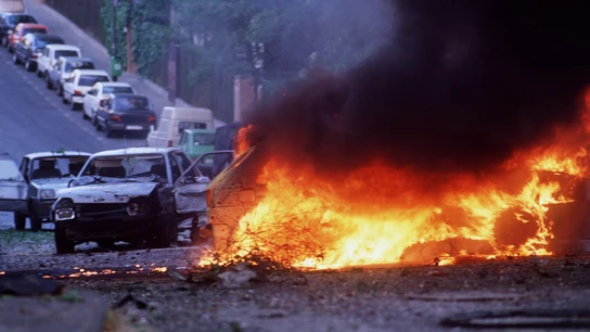 Imagen de archivo del atentado contra Jose María Aznar. Imagen de archivo del atentado contra Jose María Aznar.