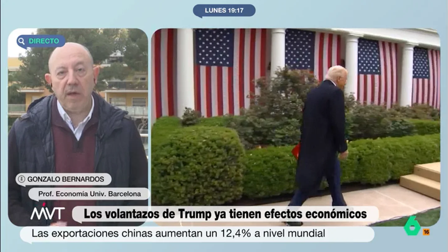 Bernardos, sobre los vaivenes de Trump con los aranceles: "Es como un niño caprichoso, la economía mundial es su juguete" El economista considera que el presidente estadounidense está actuando "en base a las presiones que recibe". Además, cree que los aranceles seguirán bajando pero deben encontrar un relato coherente para justificarlo.