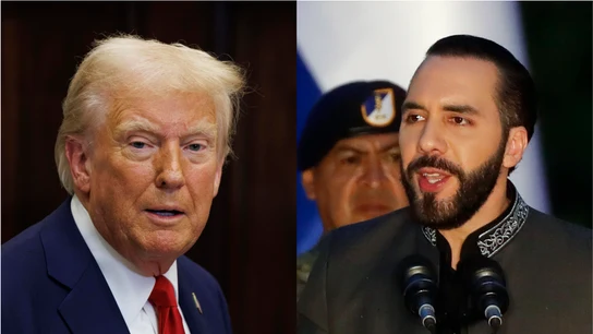 El presidente de los Estados Unidos, Donald Trump y su homólogo de El Salvador, Nayib Bukele. El presidente de los Estados Unidos, Donald Trump y su homólogo de El Salvador, Nayib Bukele.