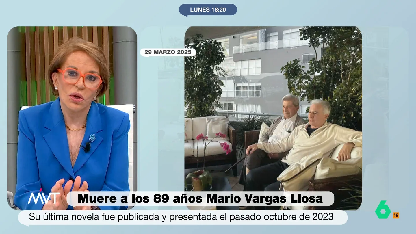 María Eugenia Yagüe sentencia el libro que publicó Vargas Llosa durante su relación con Isabel Preysler Cristina Pardo y Maria Eugenia Yagüe conversan en este vídeo sobre los libros de Vargas Llosa, desde los que gustan "muchísimo" a la presentadora, hasta los de la última etapa que, para la periodista, solo son "regulín".