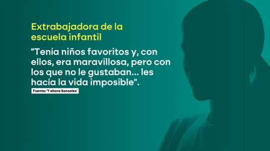"Les hacía la vida imposible": una extrabajadora de la guardería de Torrejón de Ardoz relata los malos tratos recibidos por los niños "Les hacía la vida imposible": una extrabajadora de la guardería de Torrejón de Ardoz relata los malos tratos recibidos por los niños