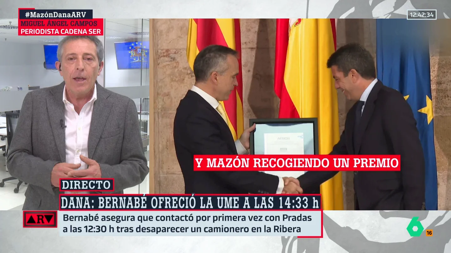 El mensaje de Miguel Ángel Campos a Carlos Mazón: "No es una cuestión de currículum, es de aptitud" El mensaje de Miguel Ángel Campos a Carlos Mazón: "No es una cuestión de currículum, es de aptitud"