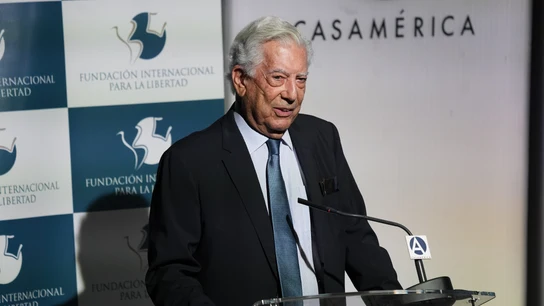 Imagen de archivo de Mario Vargas Llosa en una conferencia en la Casa de América, a 5 de marzo de 2022 Imagen de archivo de Mario Vargas Llosa en una conferencia en la Casa de América, a 5 de marzo de 2022