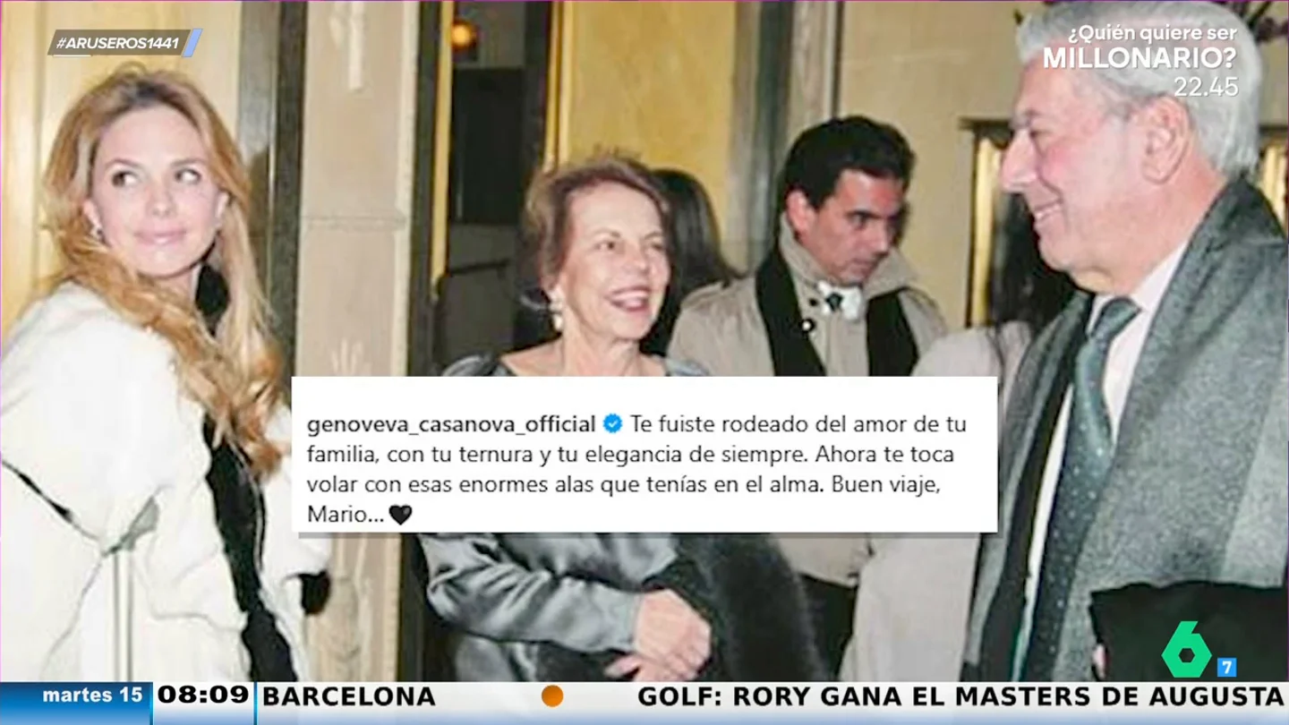 Del "shock" de Isabel Preysler al mensaje de Genoveva Casanova: las reacciones a la muerte de Mario Vargas Llosa Del "shock" de Isabel Preysler al mensaje de Genoveva Casanova: las reacciones a la muerte de Mario Vargas Llosa