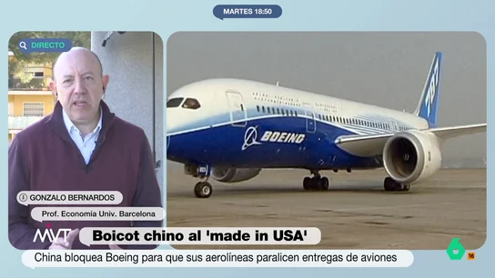 El veredicto de Gonzalo Bernardos sobre el boicot chino a Boeing: más empleos en Airbus y posible rescate para la americana Gonzalo Bernardos analiza en este vídeo las consecuencias de la prohibición del Gobierno chino a sus aerolíneas nacionales de comprar aviones a Boeing, con la europea Airbus como gran beneficiada.