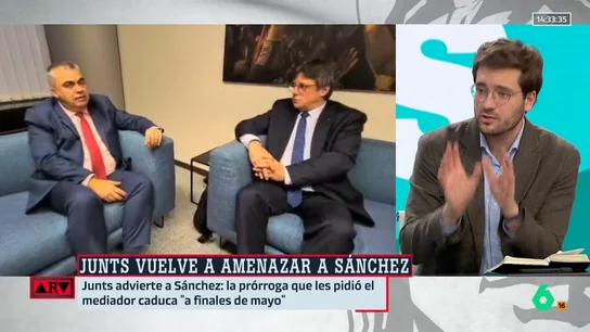 Alán Barroso reacciona a otra nueva amenaza de Puigdemont a Sánchez: "Si Junts no quiere acabar con este Gobierno, será un farol más" Alán Barroso reacciona a otra nueva amenaza de Puigdemont a Sánchez: "Si Junts no quiere acabar con este Gobierno, será un farol más"