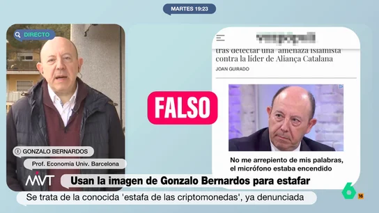 Gonzalo Bernardos denuncia: "Me usan para invertir en criptomonedas cuando he dicho que son una tomadura de pelo" Gonzalo Bernardos denuncia en este vídeo que están usando su imagen para la conocida 'estafa de las criptomonedas' y manda una advertencia: "Con su dinero no se juega, no se dejen guiar por cualquier publicidad".