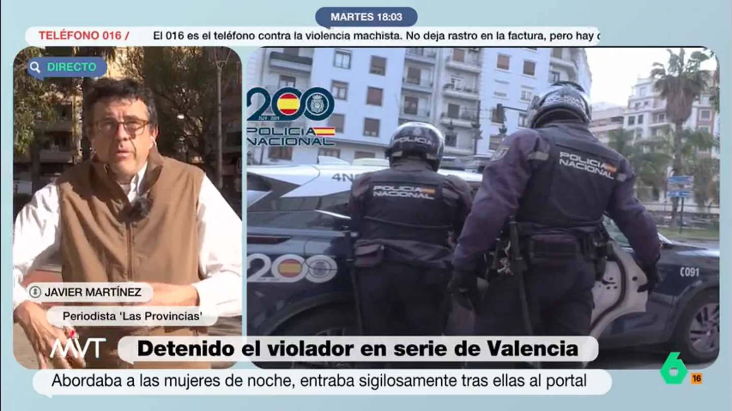 Javier Martínez, sobre el violador en serie de Valencia: "Algunas víctimas gritaron y ofrecieron resistencia" Javier Martínez, sobre el violador en serie de Valencia: "Algunas víctimas gritaron y ofrecieron resistencia"