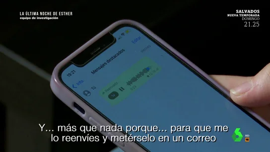 Una amiga de Esther López desvela el audio que Óscar le mandó: "Me dice la Guardia Civil que la información que haya me la mandéis" En este vídeo que ahora recupera laSexta.com, Equipo de Investigación hablaba con una amiga de Esther López, que compartía el audio que Óscar le mandó y que ella puso en manos de la Guardia Civil.