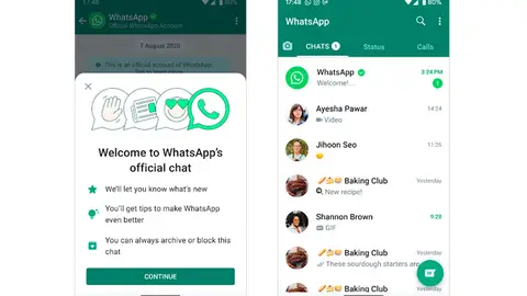 El chat oficial de WhatsApp El chat oficial de WhatsApp