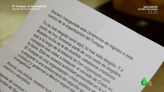 "A partir de hoy formarás parte de una casta de elegidos": un exmiembro de 'El Yunque' recuerda como era el rito de iniciación "A partir de hoy formarás parte de una casta de elegidos": un exmiembro de 'El Yunque' recuerda como era el rito de iniciación
