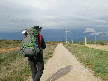 Peregrino en el Camino de Santiago Peregrino en el Camino de Santiago