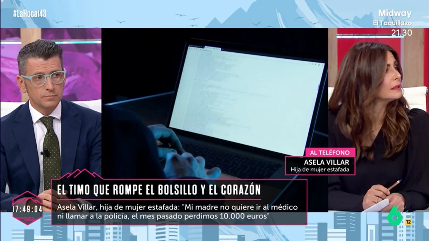 Los estafadores sentimentales tienen unas formas "muy sutiles" de manipular: "Crean dependencia" La Roca acogía el testimonio de una mujer cuya madre ha sido estafada por los llamados 'estafadores del amor'. "Es muy difícil detectar que te están estafando", explicaba al programa.
