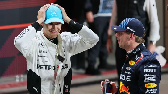 George Russell y Max Verstappen George Russell y Max Verstappen